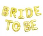 בלונים BRIDE TO BE לניפוח באוויר-זהב