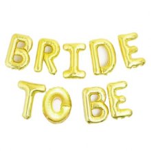 בלונים BRIDE TO BE לניפוח באוויר-זהב