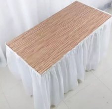 חצאית שולחן צבע לבן